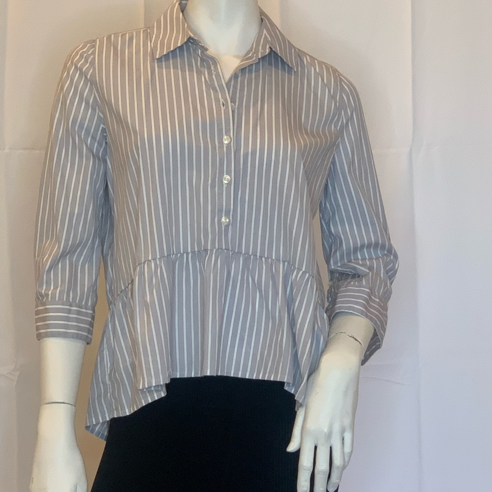 Trovata California button down peplum top XS